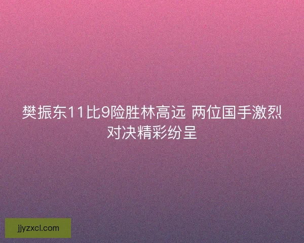 樊振东11比9险胜林高远 两位国手激烈对决精彩纷呈